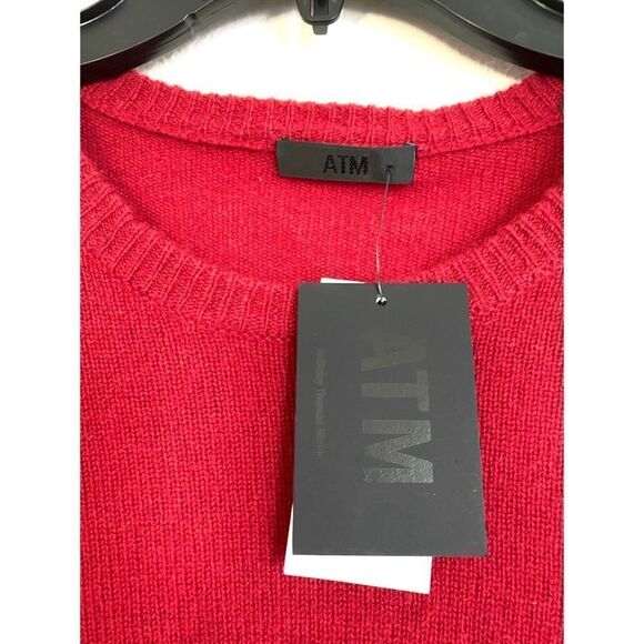 A.T.M crewneck 100% cashmere sweater in Red - Picture 2 of 5